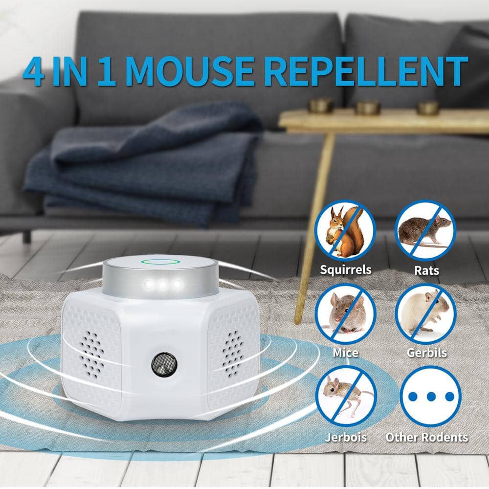 Ultrasonic Pest Repeller Squirrel Repellent Rat Control Rodent Mice Repellent Plug-Ins for Garage Home Indoor - Hercitys