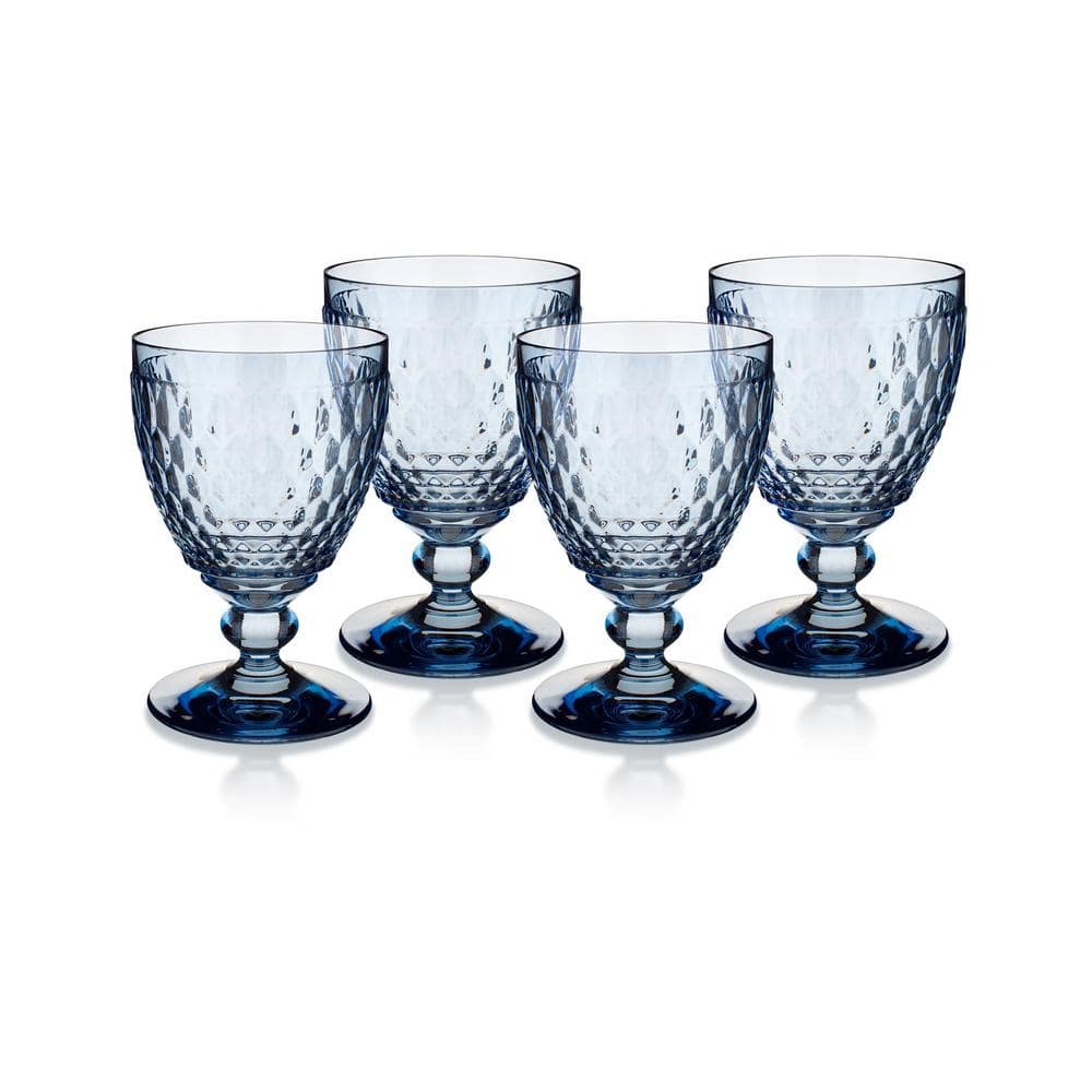 Boston Blue Water Goblets (Set of 4) - Hercitys