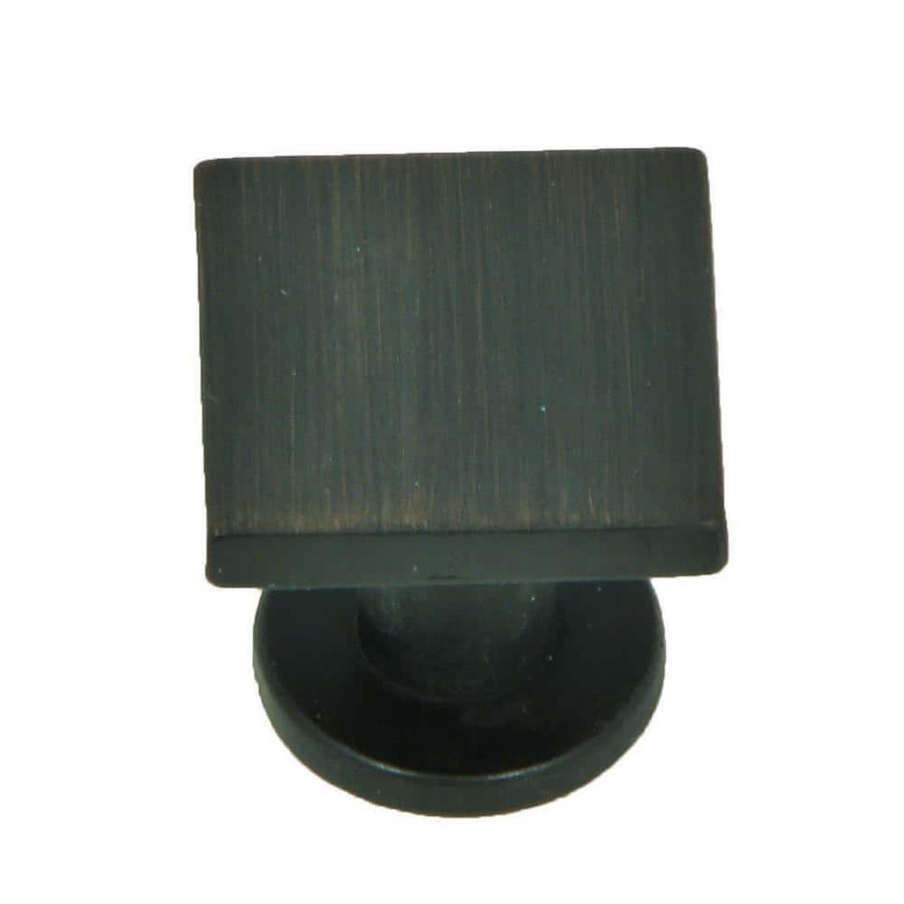 SoHo 1 in. Oil Rubbed Bronze Square Cabinet Knob (10-Pack) - Hercitys