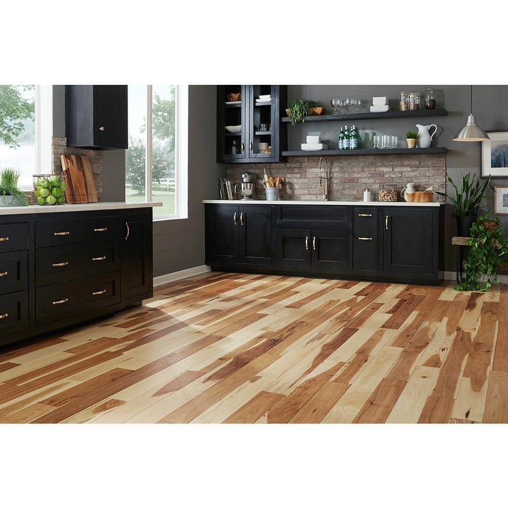 Natural Hickory 3/4 in. T x 2-1/4 in. W Smooth Solid Hardwood Flooring (24 sq.ft./case) - Hercitys