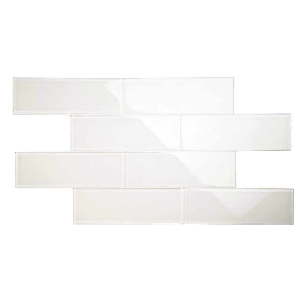 Agreeable Gray 4 in. x 12 in. x 8mm Glass Subway Wall Tile (5 sq. ft./Case) - Hercitys