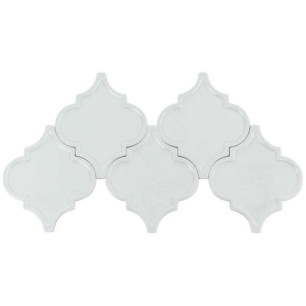 Vintage Lantern Light Blue 6-1/4 in. x 7-1/4 in. x 10 mm Ceramic Wall Mosaic Tile (30-Piece) (4.8 sq. ft./Box) - Hercitys