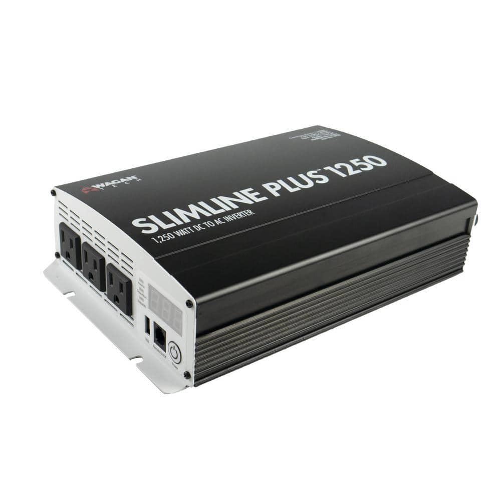 SlimLine Plus 1250-Watt Power Inverter with Remote Control - Hercitys