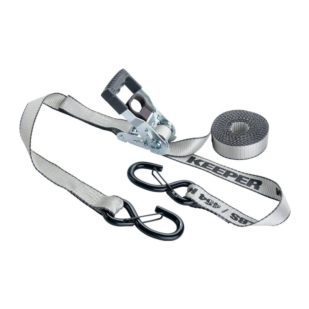 Extreme Webbing Tie Down Ratchet Strap 16 ft. x 1.25 in. 1,000 lbs. with Safety Clip (4-Pack) - Hercitys