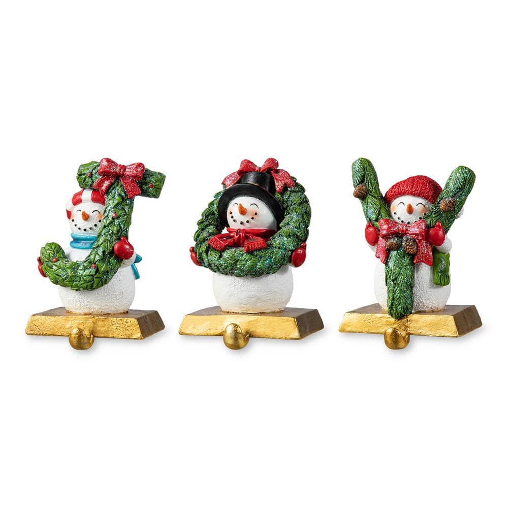 Resin Joy Stocking Holders (Set of 3) - Hercitys