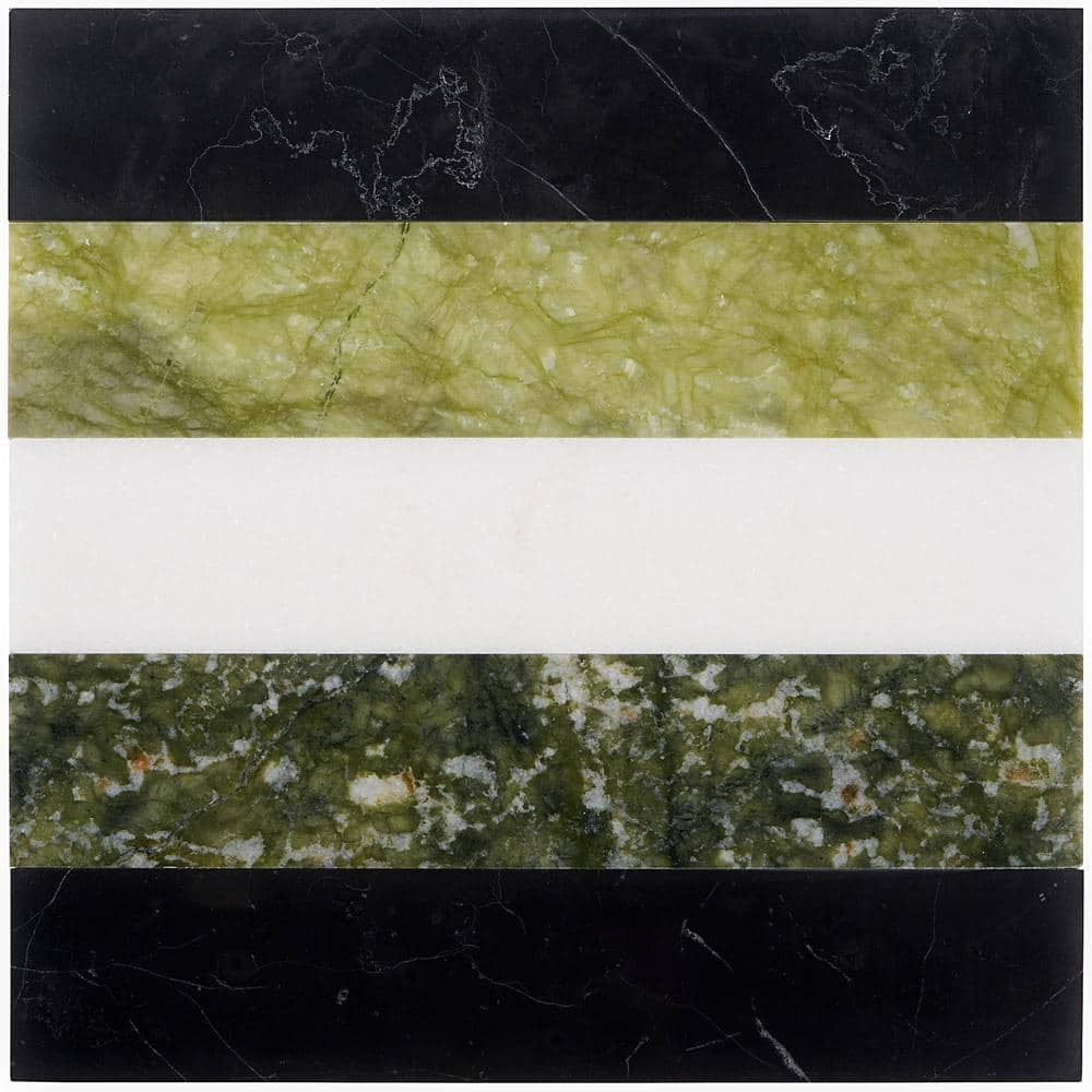 Elizabeth Sutton Bow Soul 12 in. x 12 in. Polished Marble Floor and Wall Mosaic Tile (1 sq. ft. / Sheet) - Hercitys