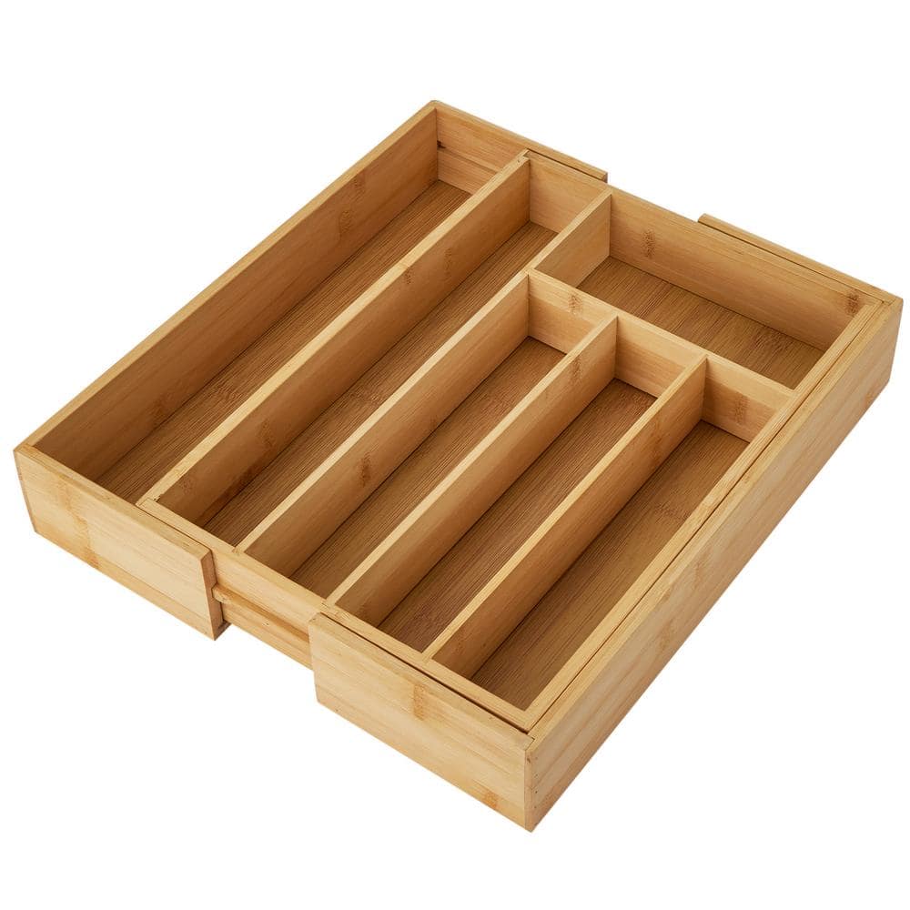 Bamboo Expandable Cutlery Tray - Hercitys