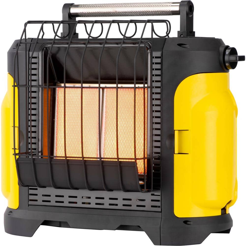 Portable Propane (LP) Recreational Radiant Heater, 18,000 BTUs, 1-Button Ignition, Tip Over, ODS, Large Heating Plaque - Hercitys