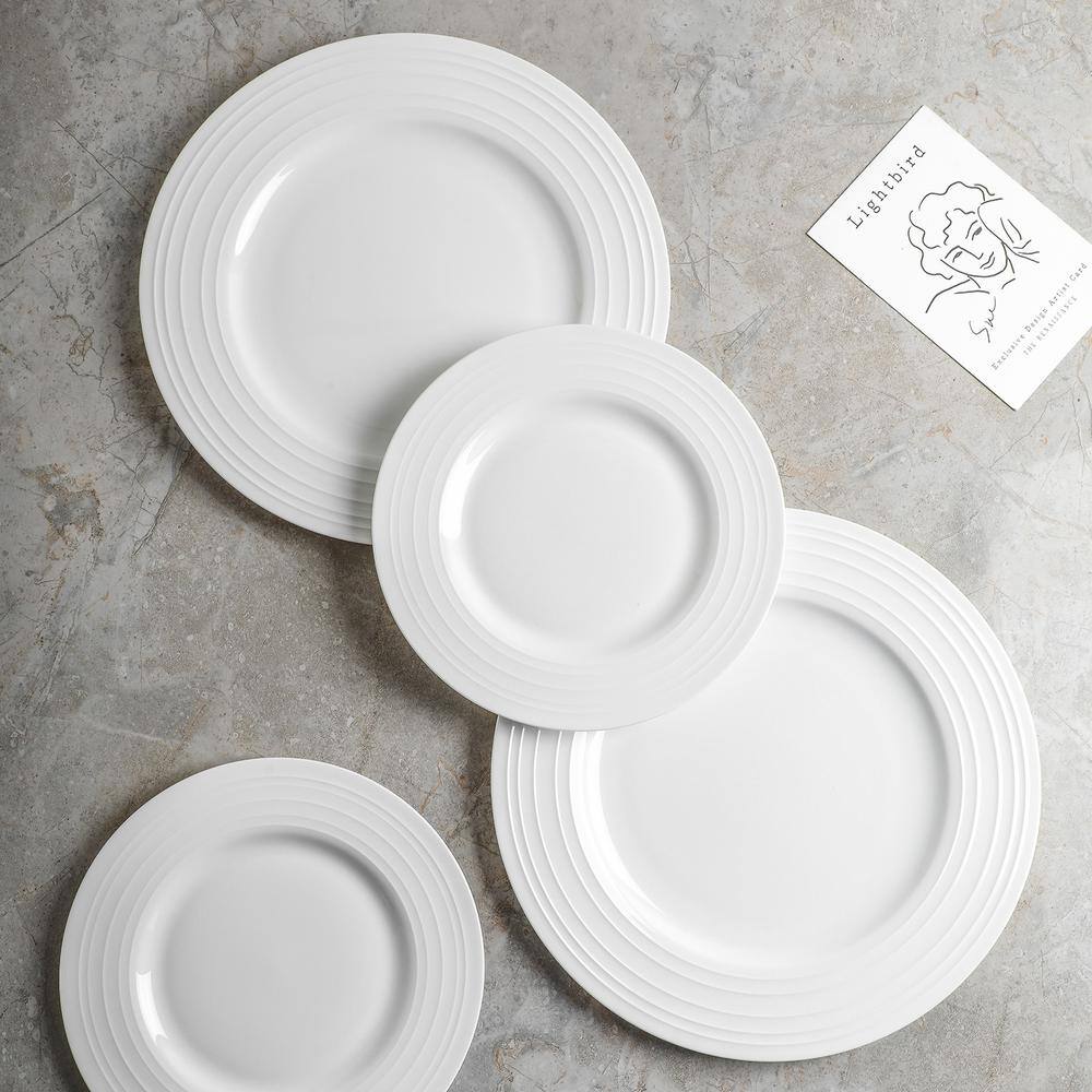 Stone Lain Eleanor 32-Piece Dinnerware Set Bone China, Service For 8, White - Hercitys