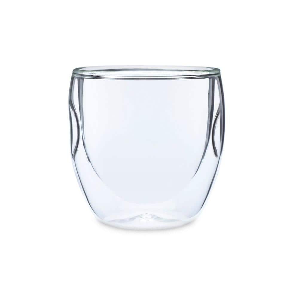 Moderna Artisan Series Double Wall 8 oz. Beverage Glasses (Set of 8) - Hercitys