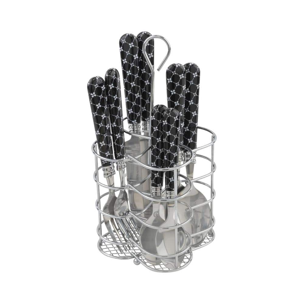 Bistro 16-Piece Abstract Butterfly Stainless Steel Flatware Set (Service for 4) - Hercitys