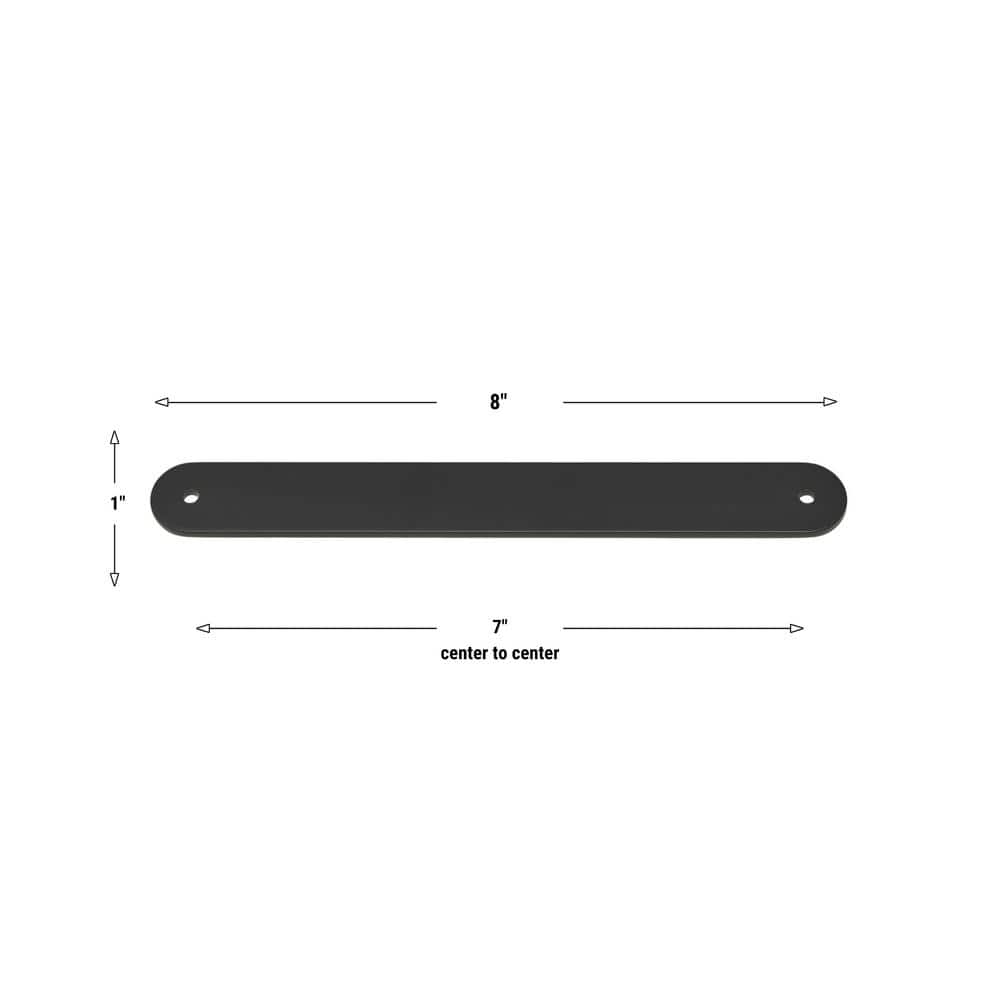 8 in. Rounded Cabinet Backplate 7 in. Center to Center, 8343-178-MB - Hercitys