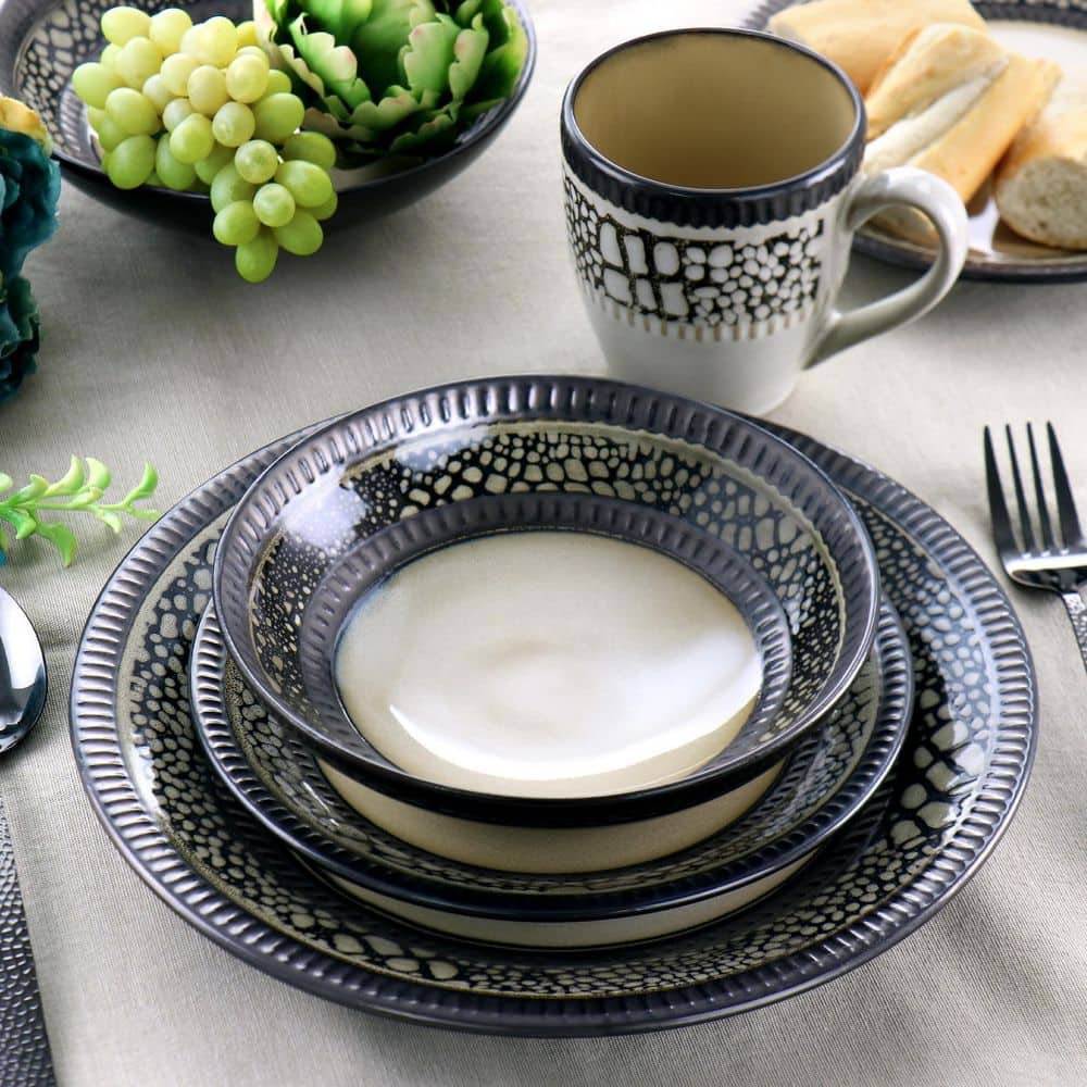 Desert Sand 16-Piece Stoneware Dinnerware Set - Hercitys