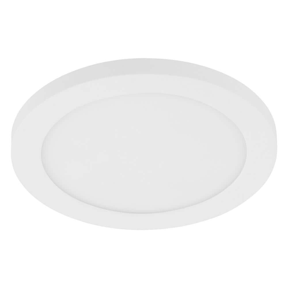 Trago 7 in. White Transitional Integrated LED Flush Mount with White Acrylic Shade - Hercitys