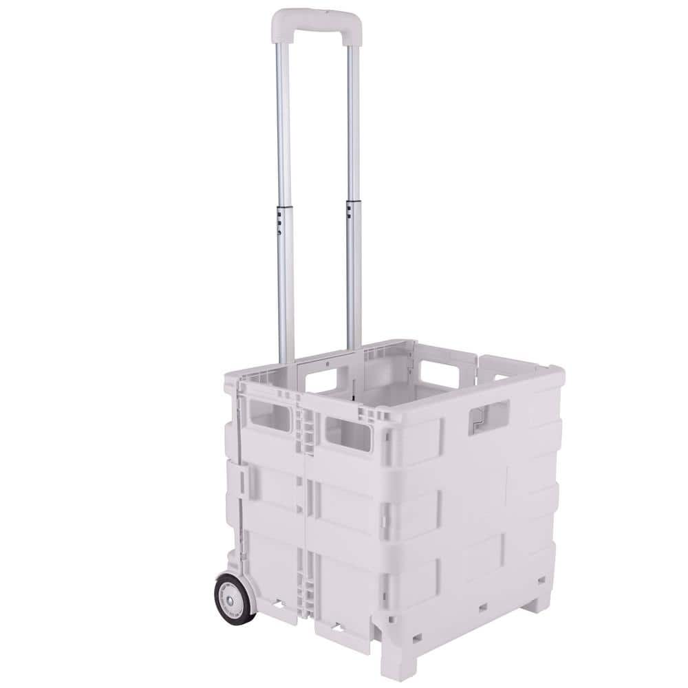 Tote and Go Collapsible Utility Cart in White - Hercitys