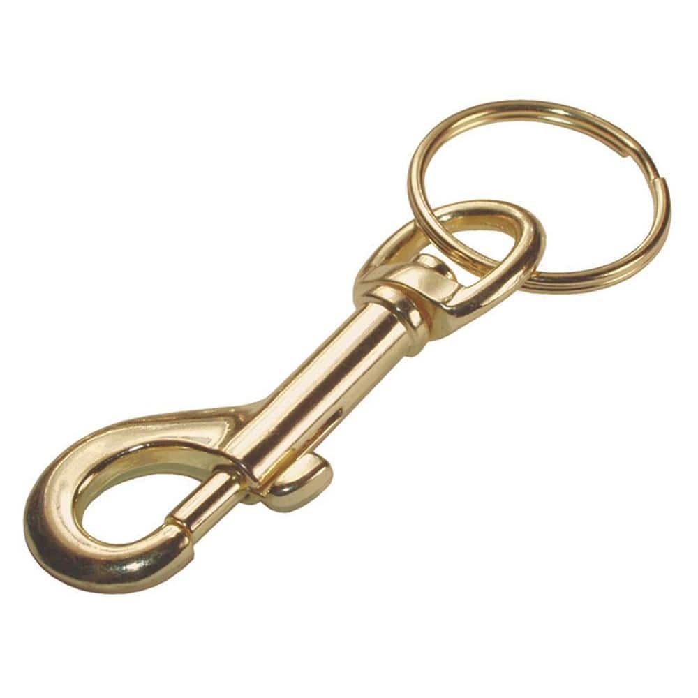 Brass Snap Hook with Ring (5-Pack) - Hercitys
