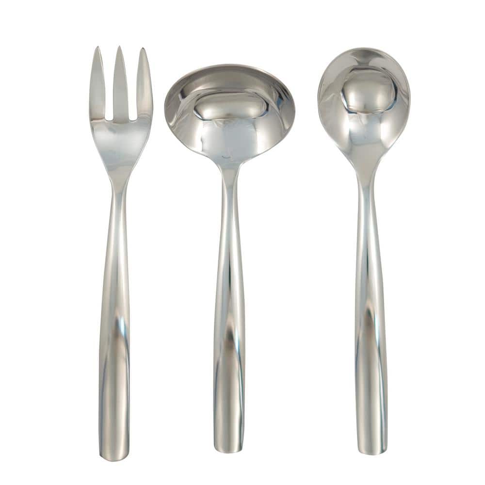 Charlie 3-Piece Stainless Steel Hostess Set - Hercitys
