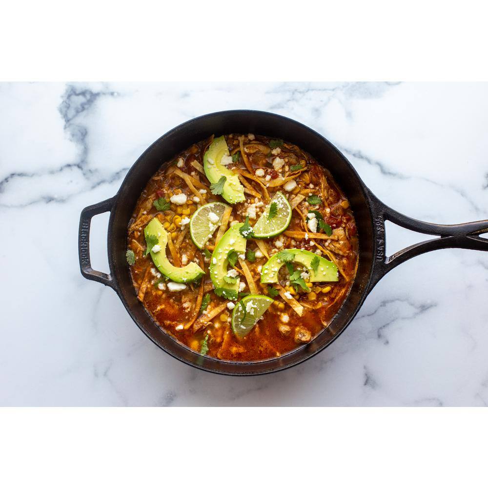 Triple Seasoned 4 Qt Cast Iron Deep Skillet with Lid - Hercitys