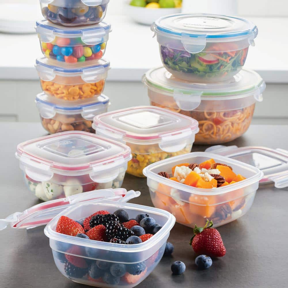 Color Mates 20-Piece Food Storage Container and Organization Set - Hercitys