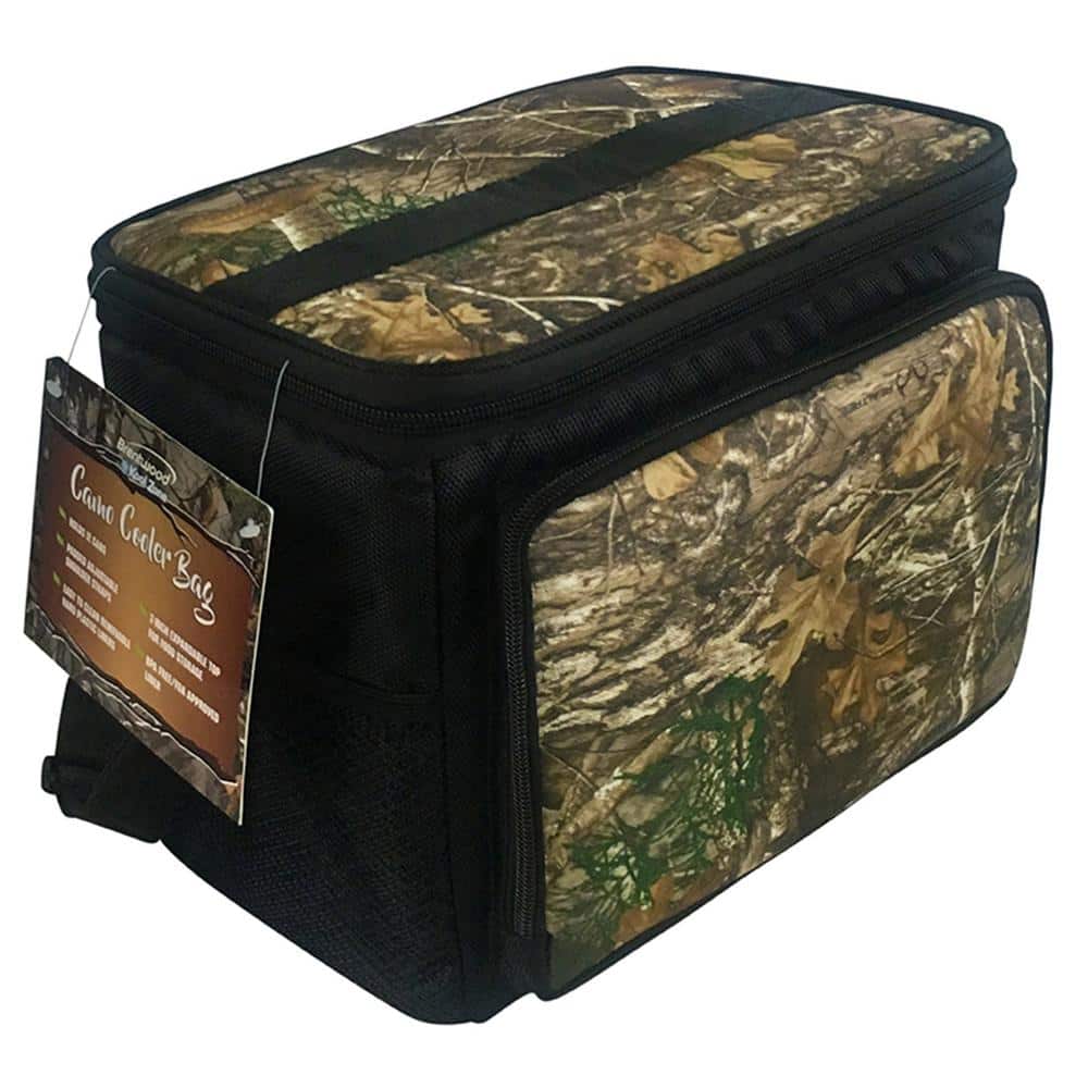 Kool Zone 12 Can Insulated Cooler Bag with Hard Liner in Realtree Edge Camo - Hercitys