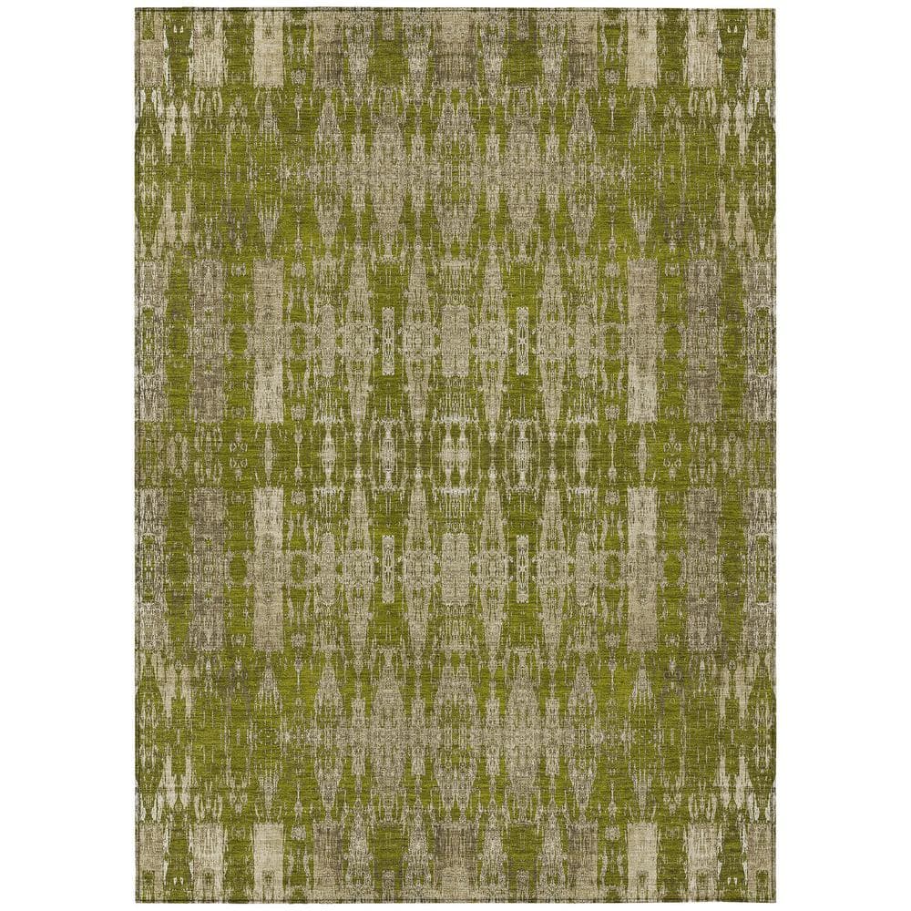 Chantille ACN580 Olive 5 ft. x 7 ft. 6 in. Machine Washable Indoor/Outdoor Geometric Area Rug - Hercitys