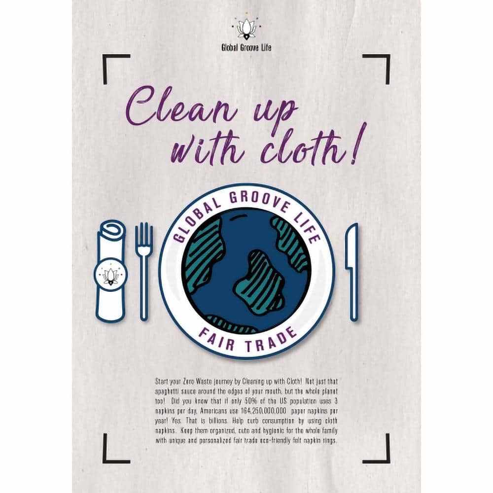 Ocean Sky Felt 3-Strand Napkin Rings (Set of 4) - Hercitys