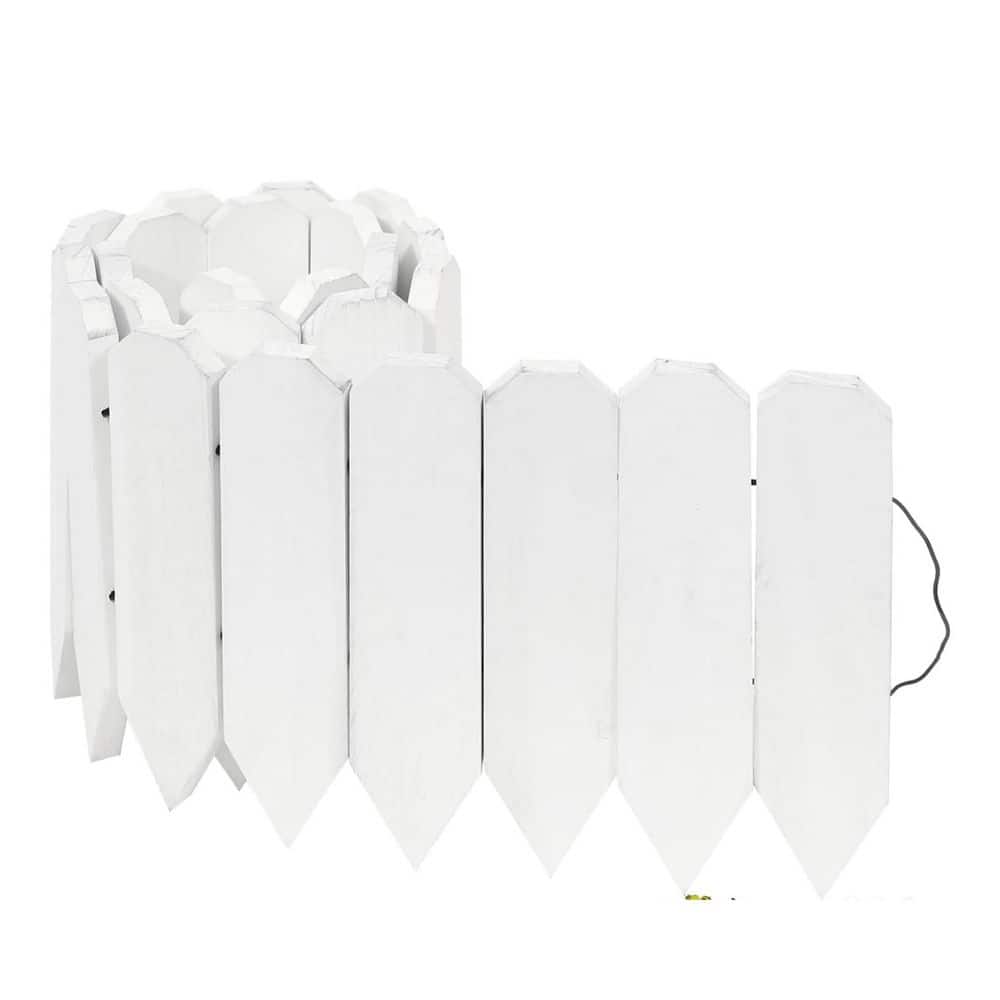 9 in. H Carbonized Fir Wood Garden Fence Edging Decorative Tree Border Weather-Resistant for Flower Beds Lawns Pathways - Hercitys