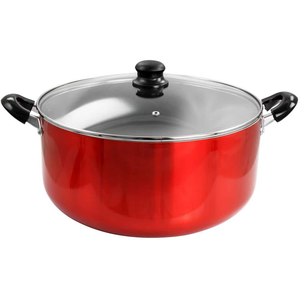 Professional Results 18 qt. Heavy Gauge Aluminum Dutch Oven in Red - Hercitys