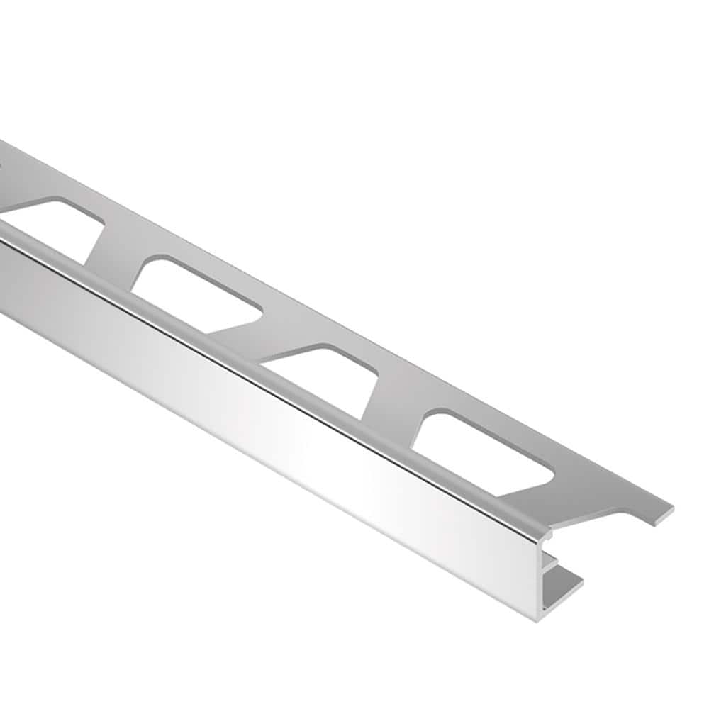 Schiene Aluminum 3/8 in. x 8 ft. 2-1/2 in. Metal L-Angle Tile Edging Trim - Hercitys