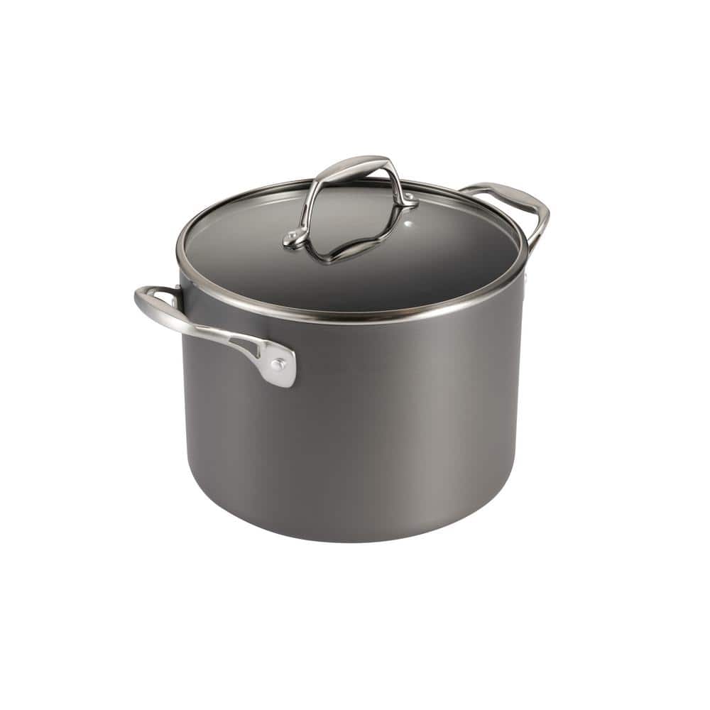 8 qt. Hard-Anodized Aluminum Nonstick Covered Stock Pot - Hercitys