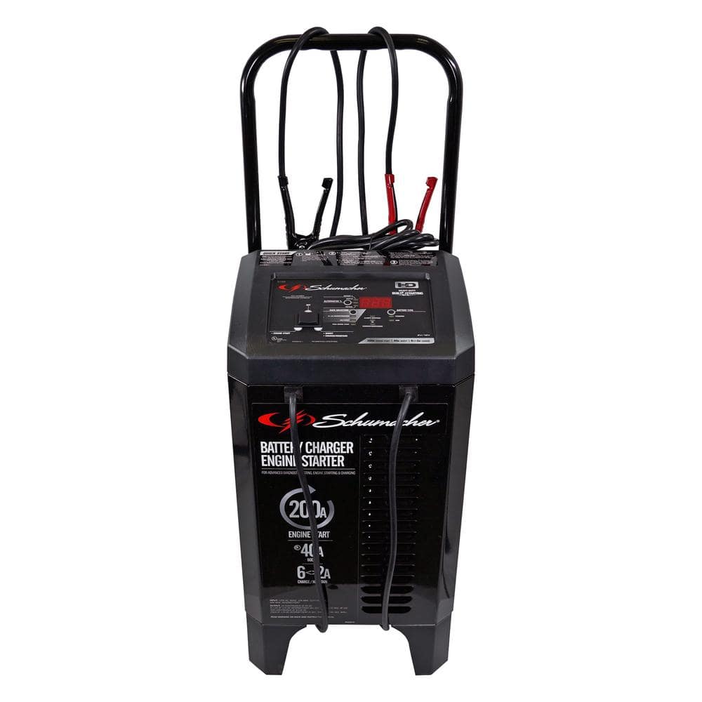 Automotive 6 Volt and 12 Volt 200 Amp Fully Automatic Wheeled Jump Starter and Battery Charger with 40 Amp Boost - Hercitys