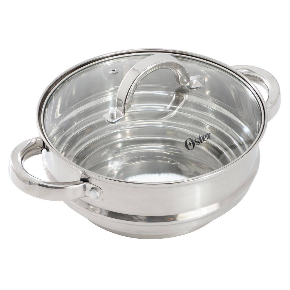 Sangerfield 8 in. Universal Stainless Steel Double Boiler with Lid - Hercitys