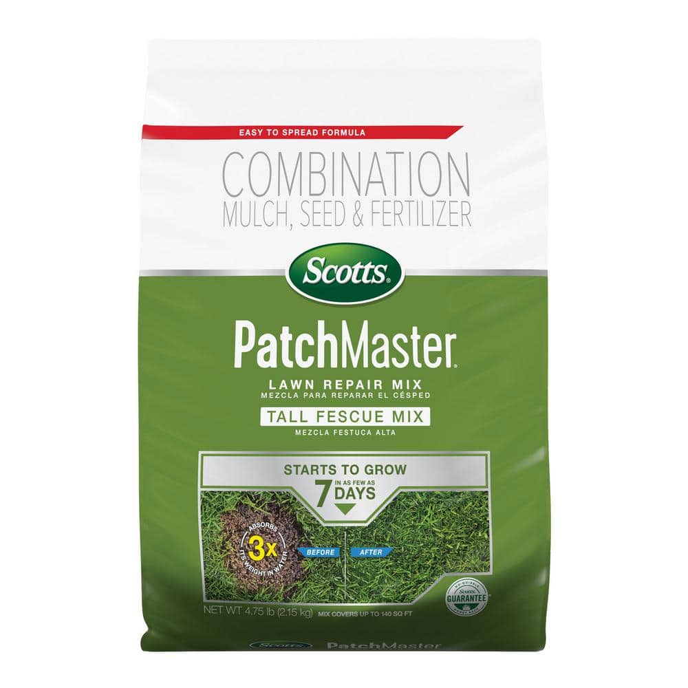 PatchMaster 4.75 lbs. Lawn Repair Mix Tall Fescue Mix, Combination Grass Seed, Fertilizer, and Mulch - Hercitys