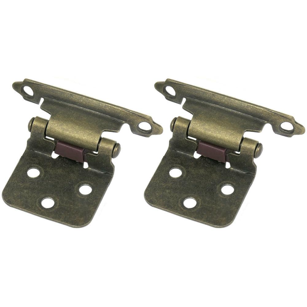Face Frame Antique Brass Full Inset Self-Closing Hinge (25 -Pack) - Hercitys