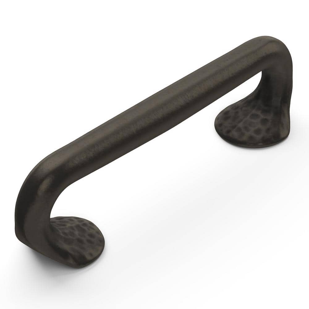 Craftsman Collection Pull 3-3/4 in. (96mm) Center to Center Black Iron Finish Modern Zinc Bar Pull (10-Pack) - Hercitys