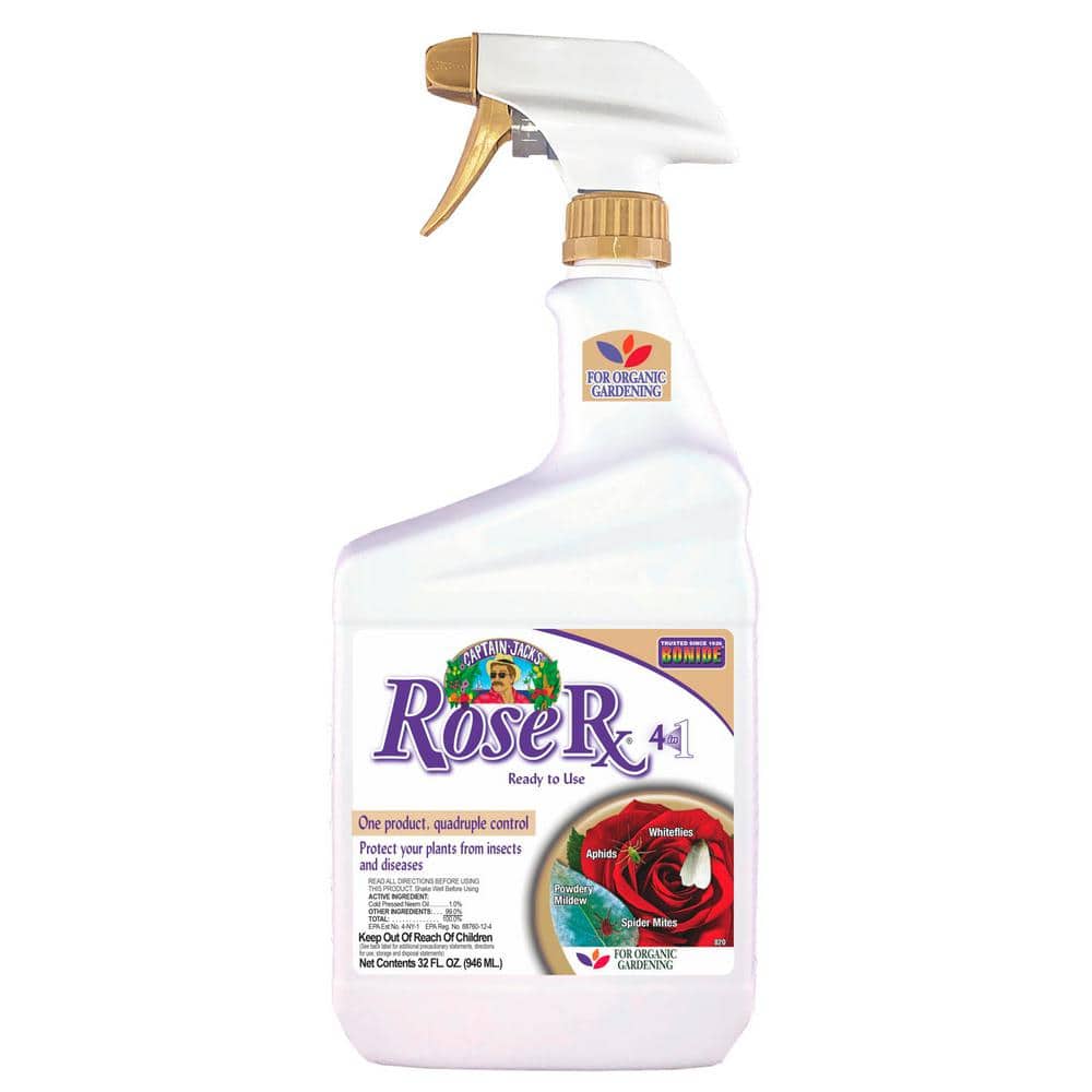 Captain Jack’s Rose Rx 4-in-1, 32 oz. Ready-To-Use Fungicide, Insecticide, Miticide and Nematicide - Hercitys