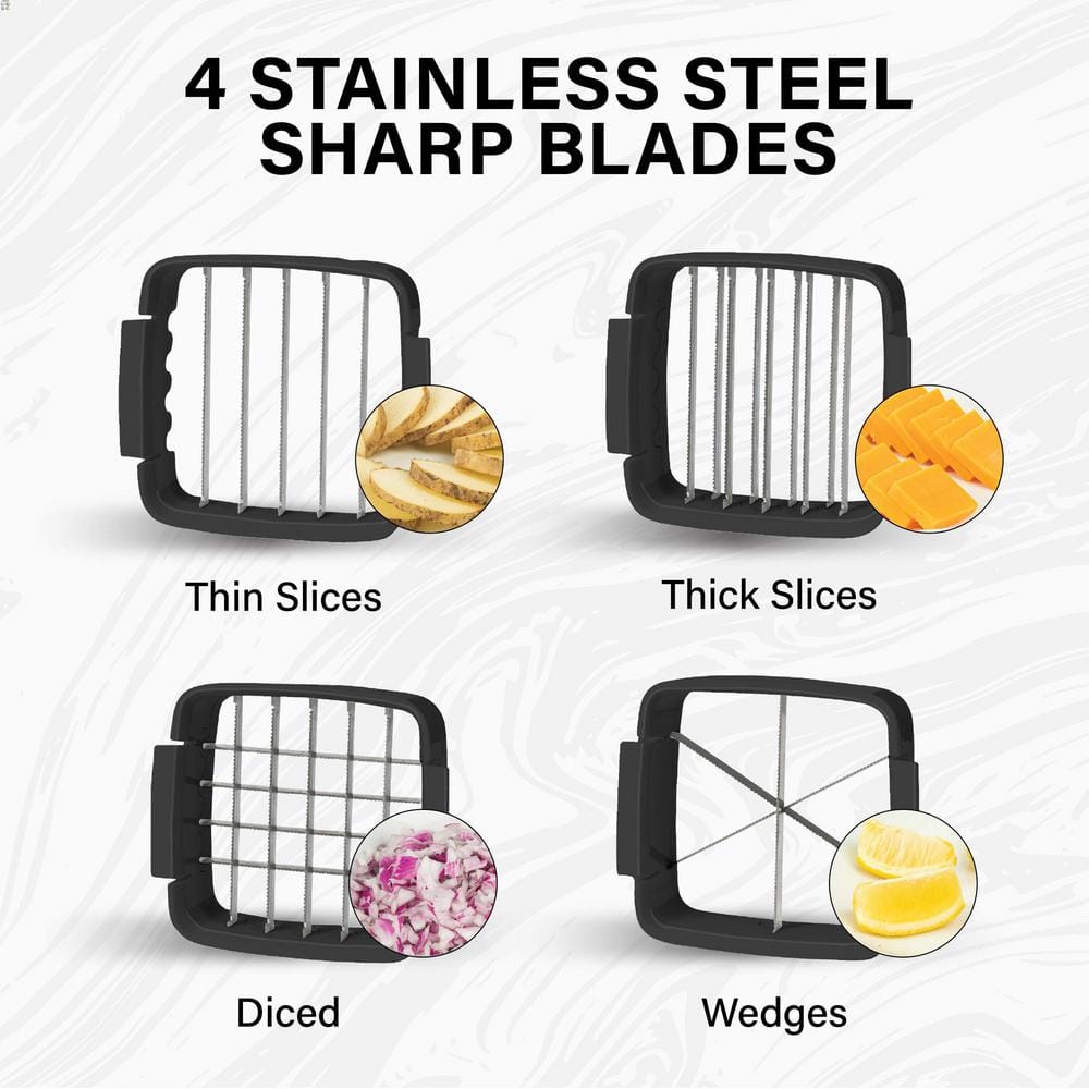 Signature Series Multi Chopper Pro 4-in-1 Compact Portable Handheld Kitchen Chopper Storage Container - Hercitys