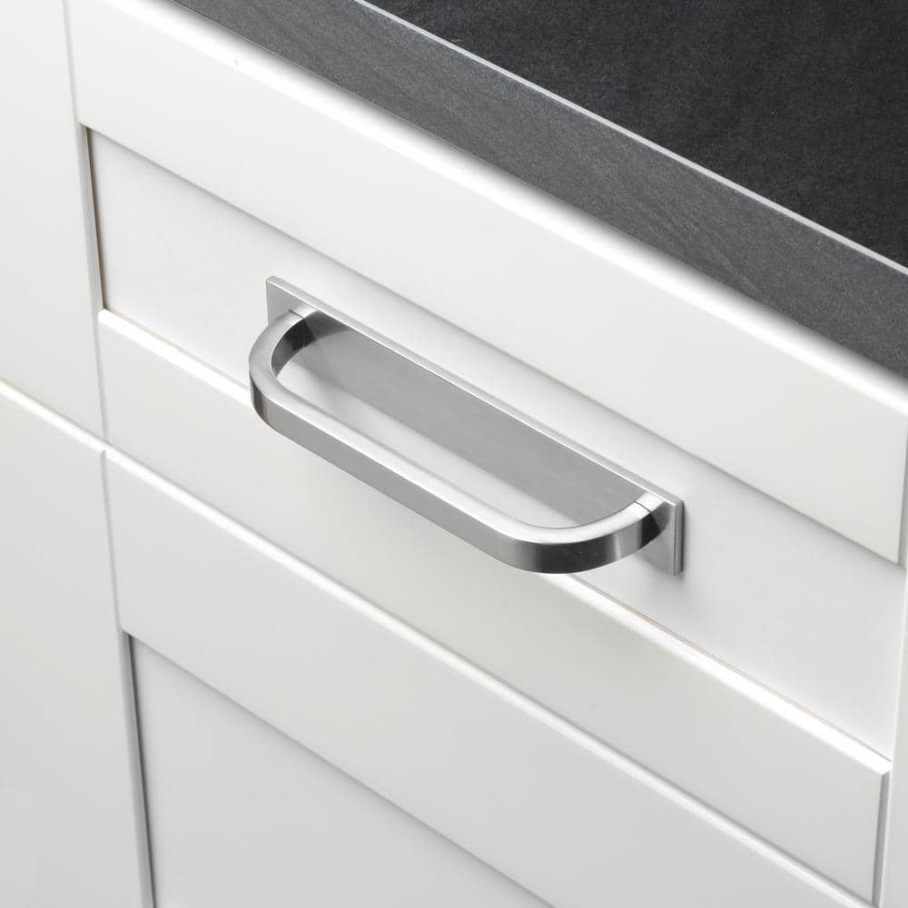 6 in. Squared Cabinet Backplate 5-1/16 in. Center to Center, 6342-128-SN - Hercitys