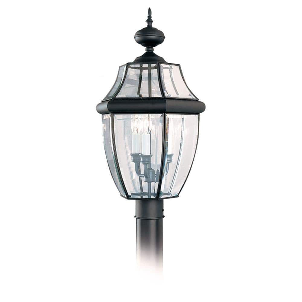 Lancaster 3-Light Outdoor Black Post Top - Hercitys