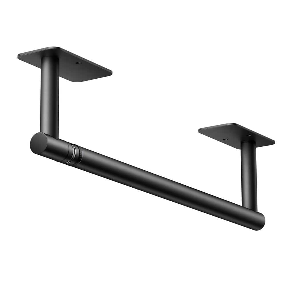 Wall-Mount Single Post Toilet Paper Holder in Matte Black - Hercitys