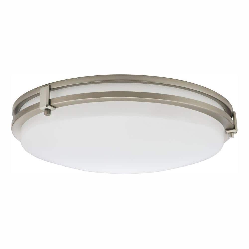 Saturn 16-Watt Brushed Nickel Integrated LED Flush Mount - Hercitys