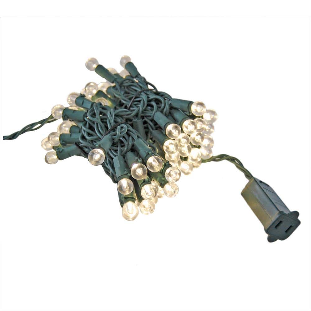 70-Light LED Warm White Plastic Globe Electric String Light - Hercitys