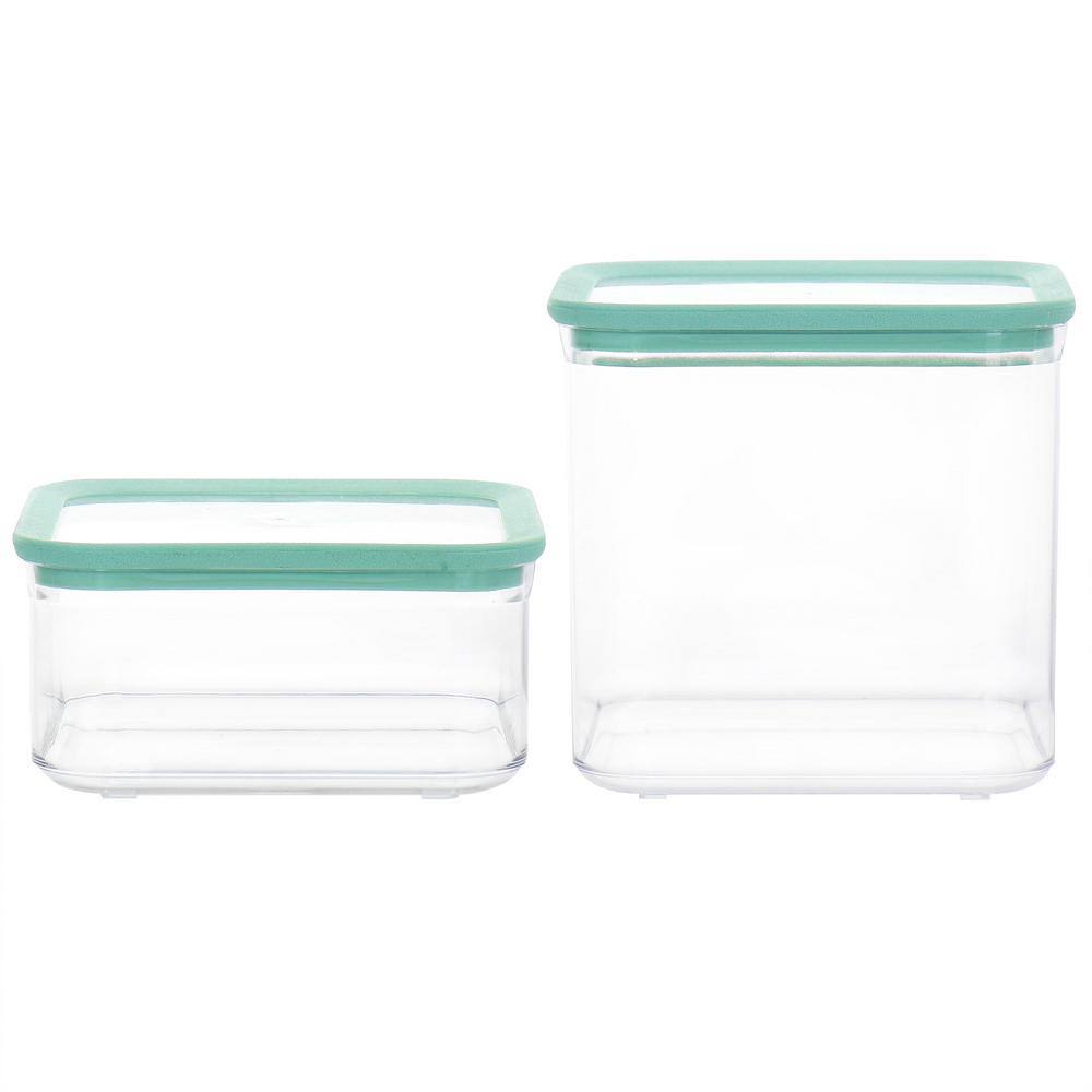 Martha Stewart 2 Piece Plastic Stackable Container Set with Lids - Hercitys