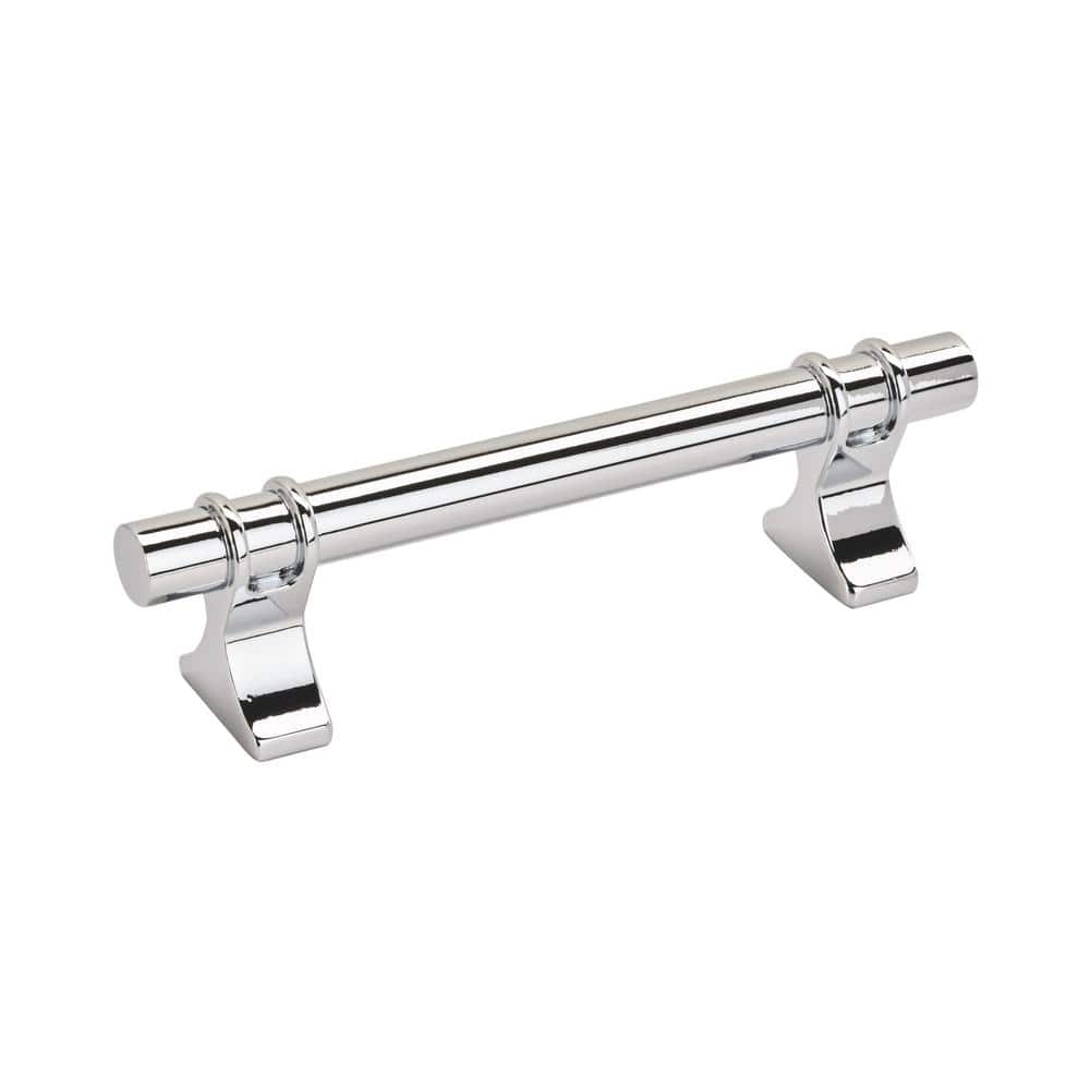 Davenport 3-3/4 in. (96mm) Classic Polished Chrome Bar Cabinet Pull - Hercitys