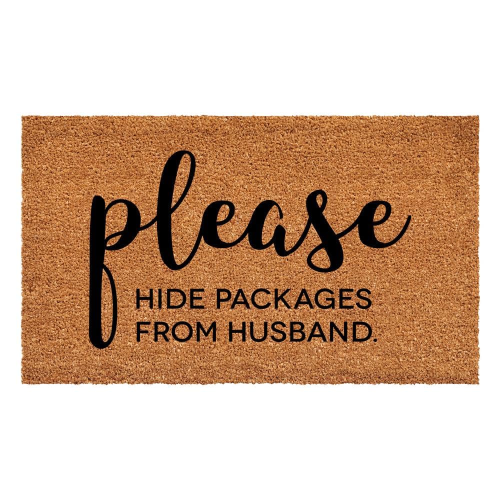 Hide Packages From Husband Doormat, 17″ x 29″ - Hercitys