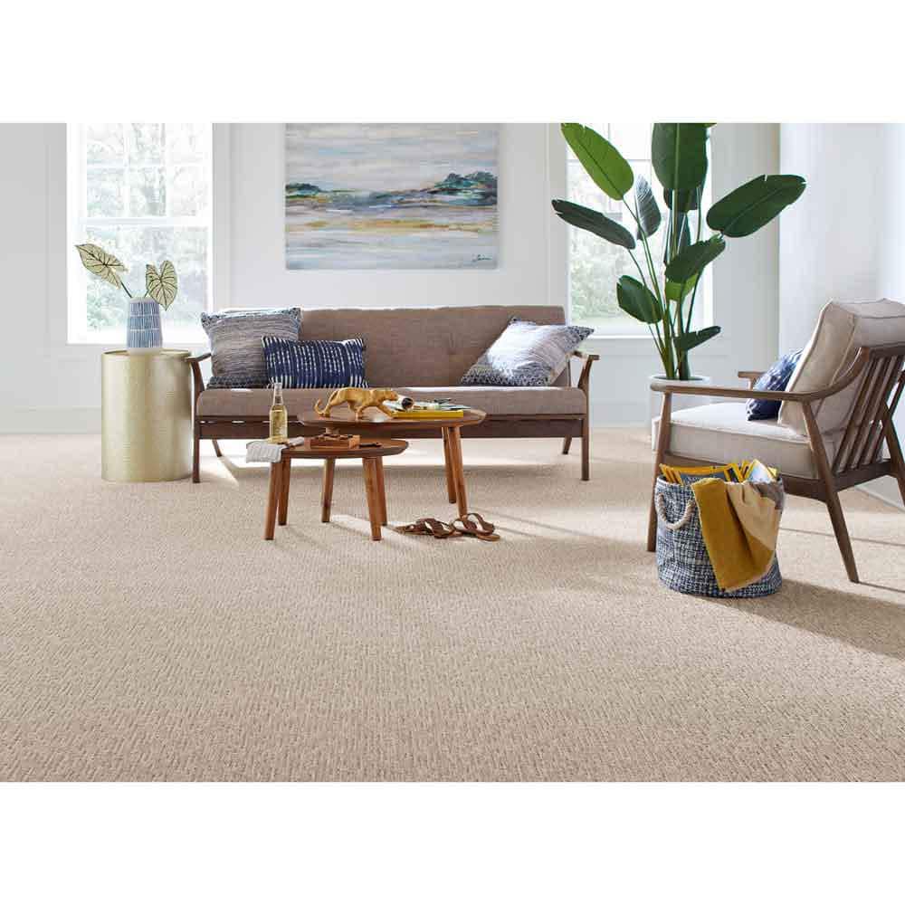 Lanning  – Stardust – Beige 36.48 oz. Polyester Pattern Installed Carpet - Hercitys