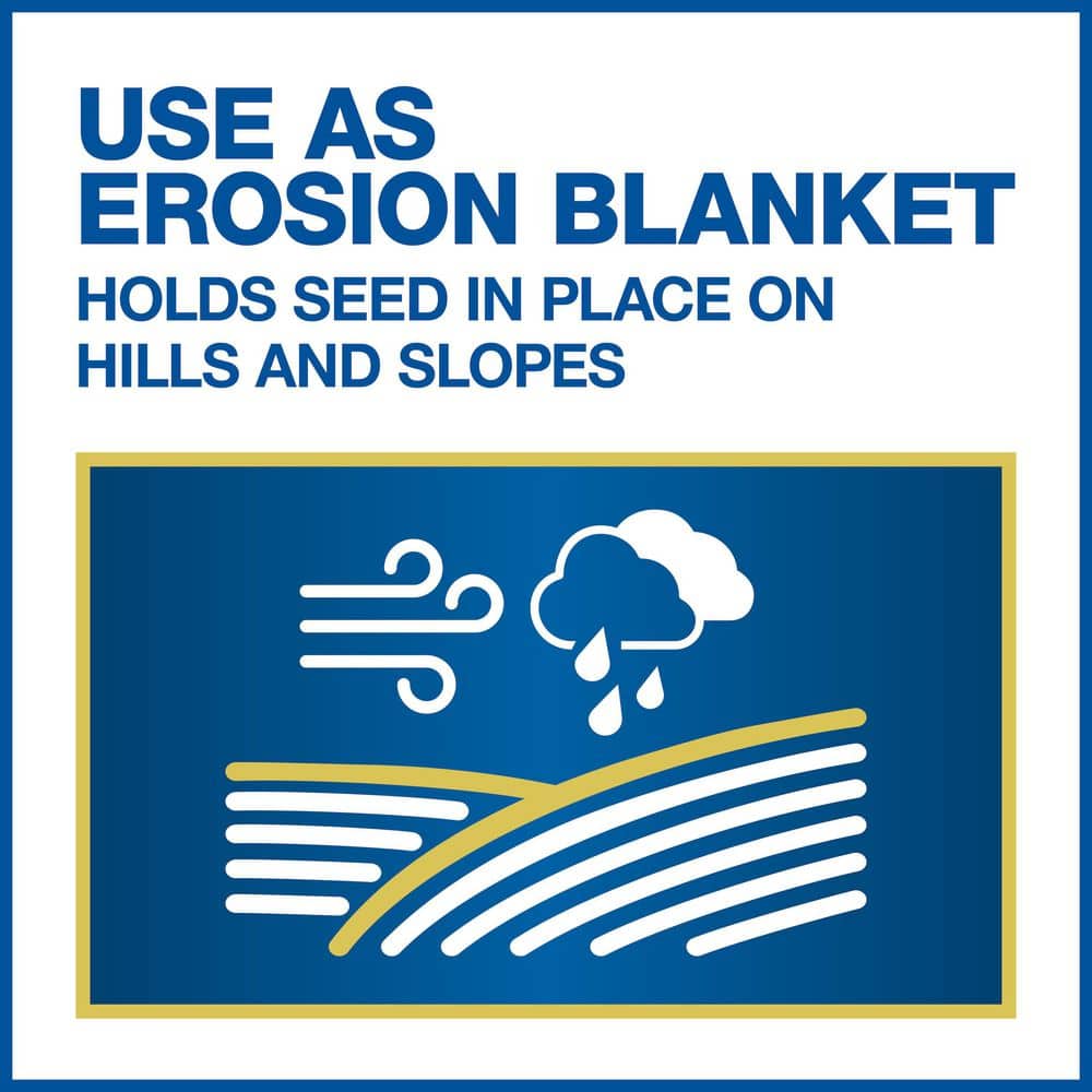 6 ft. W, 100 ft. L Wheat Straw Seed Germination Blanket for Lawn Erosion on Hills and Slopes Weed-Free - Hercitys