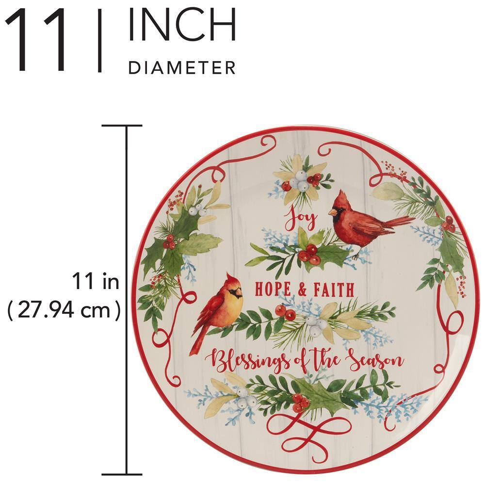 Multi-Colored Winter Greens Dinner Plates (Set of 4) - Hercitys