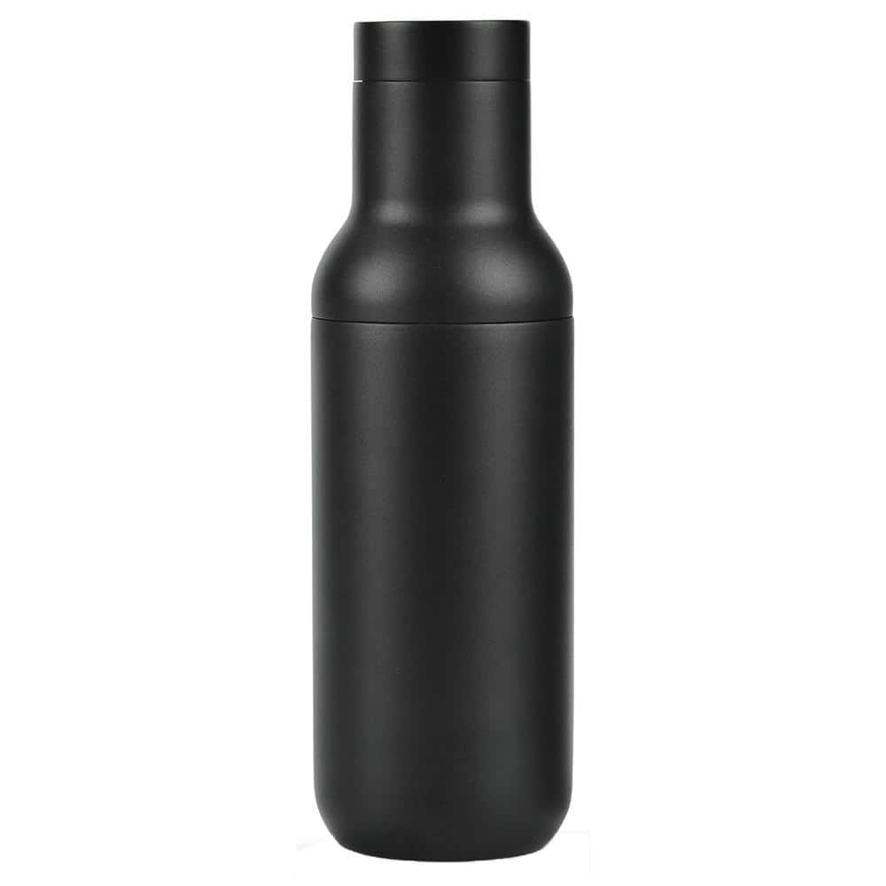 Durable Hybrid 31 oz. Black Stainless Steel 1-Piece Cocktail Shaker - Hercitys