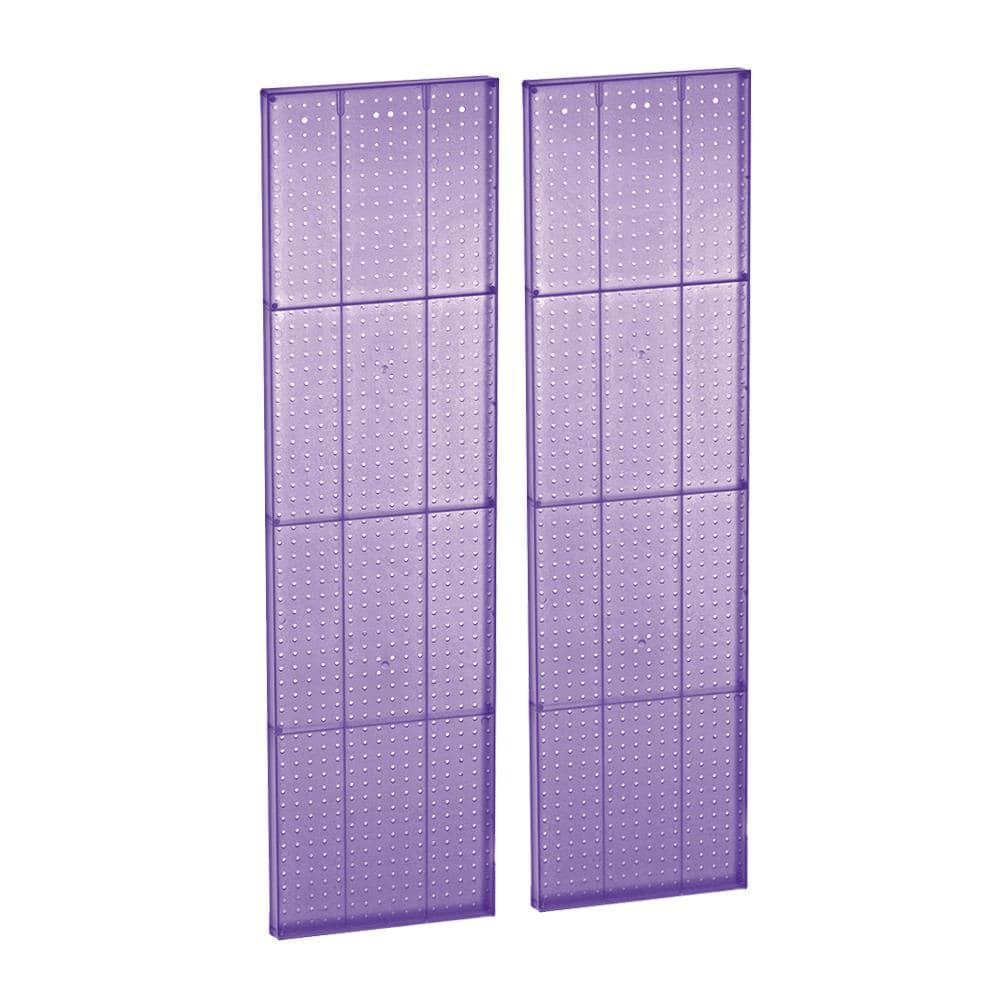 60 in. H x 16 in. W Pegboard Purple Styrene One sided Panel (2-Pieces per Box) - Hercitys